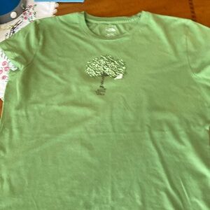 The North Face Green Short Sleeve Tee with Nature Logo
